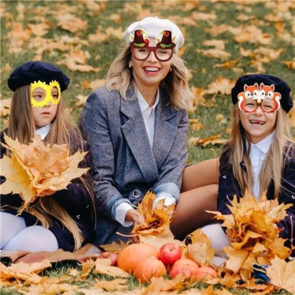 32 Pcs‎ Fall Party Decoration Paper Eyeglasses Autumn Photo Thanksgiving Costume